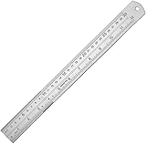 Edward Tools 12 Inch Metal Ruler - Stainless Steel