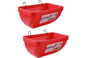 HAOZER 2 packschicken Feeder, Goat Feeding Trough with Clip, Hanging Poultry Feeding Equipment, Used as Poultry Feeding Trough for Chickens, Ducks, Goats, Deer, Geese, and Dogs