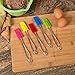 Evelots Silicone Spatulas-7 inches-Spread/Bake/Cook-up to 446 Degrees-5 Colors-Set/5