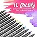 Brush Pen Set 12 Color Dual Tip Markers - Calligraphy Lettering Paint Art Manga