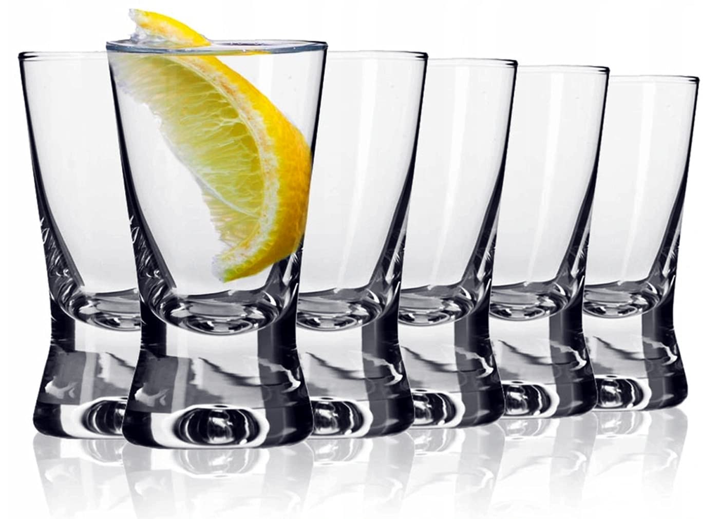 Galvog® Shot Glasses 25ml | Set of 6 Shot Glasses Durable Heavy Base Shot Glass for Parties - Reusable Clear Vodka Glasses for Spirits Alcohol Tequila
