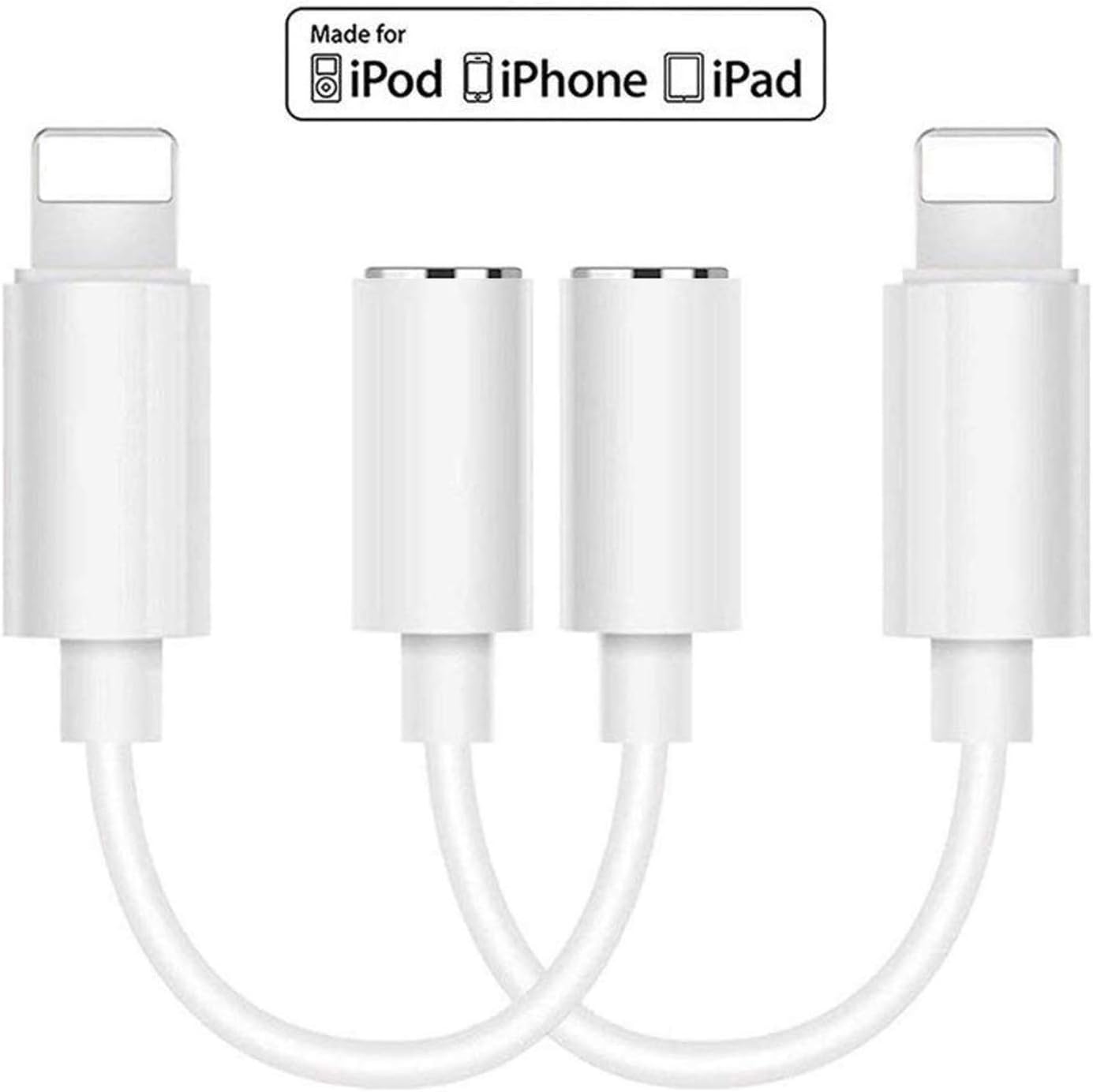 (Apple MFi Certified) Lightning to 3.5mm Headphone Jack Adapter for iPhone, Connector AUX Female Audio Earphone Stereo Cable with iPhone 11 Pro Xs Max XR X 8 7 6 Plus, Support iOS 11 iOS 12 13
