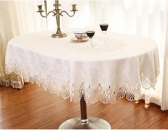 Ovale Tischdecke Mit 3D-Holzdruck - Wasserdicht Mit Gummizug 107x165cm