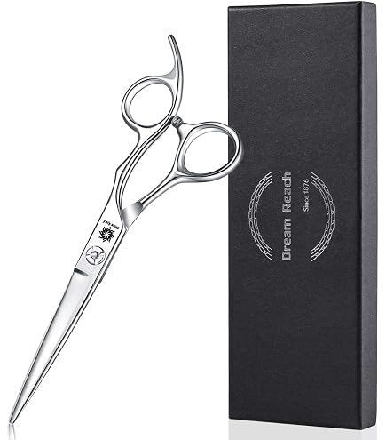Haarschere Für Friseure & Zuhause, 5,5 Zoll / 14 Cm, Rostfrei, Mikroverzahnt – Präzises Schneiden, Inkl. Etui