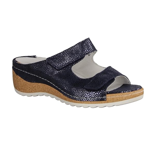 Waldläufer Damen Pantoletten Hanila 35 -H- 306501.117.194 blau 418232