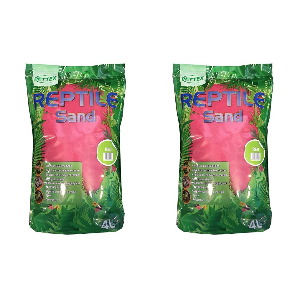 Pettex Reptile Coloured Calci Sand 4L Red (Pack of 2)