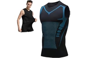 V Boost Compression Shirt - Gym Compression Tank Top Men, Quick-Drying Breathable Ionic Shaping Sleeveless Vest