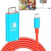 Jofnaylr Portable Switch Dock 4K TV Adapter for Nintendo Switch/OLED, 2 in 1 USB C to HDMI Cable with PD 100W Charging Port