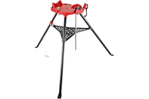 VEVOR 6inch Tripod Pipe Chain Vise Stand Portable Pipe Tripod Stand Chain Vise Heavy Duty Pipes Stands Tripod fit RIDGID 460 