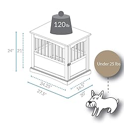 Casual Home Wooden Indoor Dog Crate House Kennel