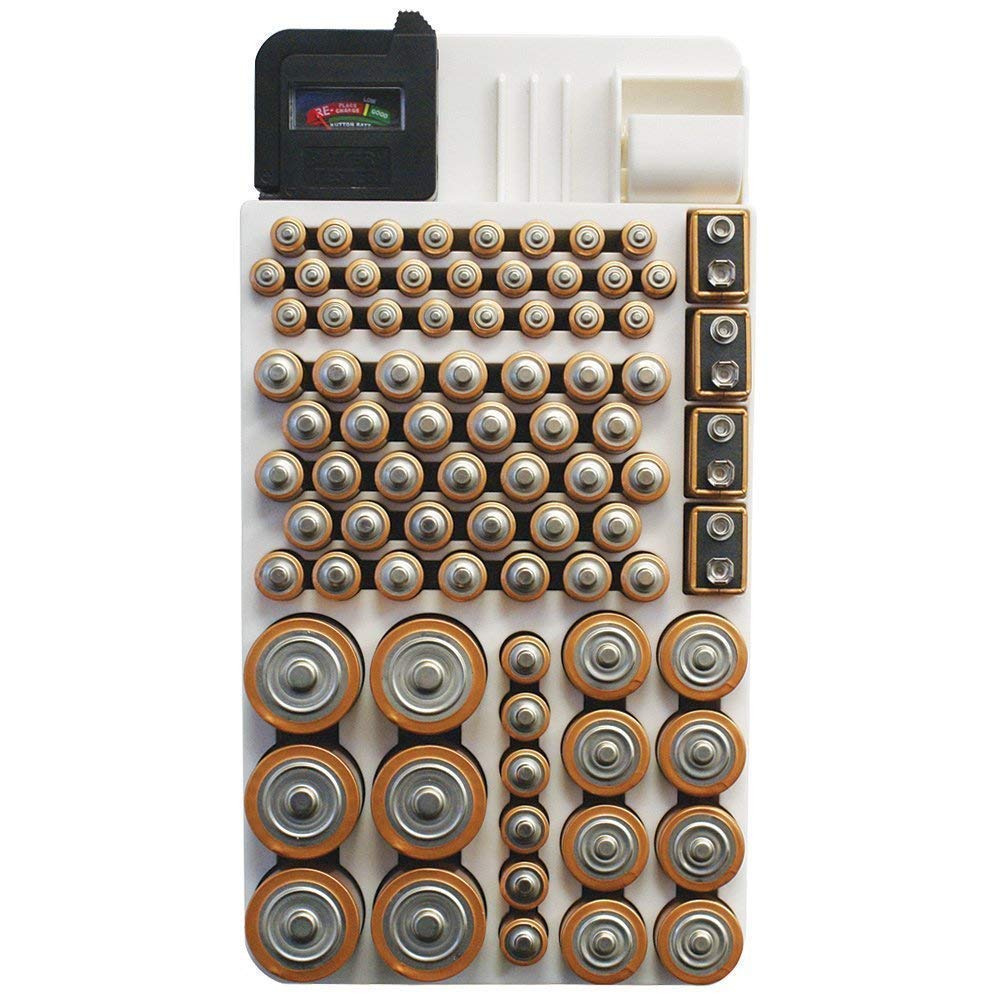 Battery Organizer Storage Case by Range Kleen Holds 82 Batteries