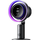JISULIFE 3-in-1 Table Fan Pro3:Desk Fan with H11 Air Purifier and RGB Light | 100-Speed, 120&deg; Oscillating, 10000mAh Battery, HEPA Filter, 7-Color RGB Light,Multi-functional Fan for Office/Gaming/Bedroom