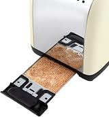Russell Hobbs 2 Slice Toaster Longer Slots 6 Browning Levels Cream Stainless view 8