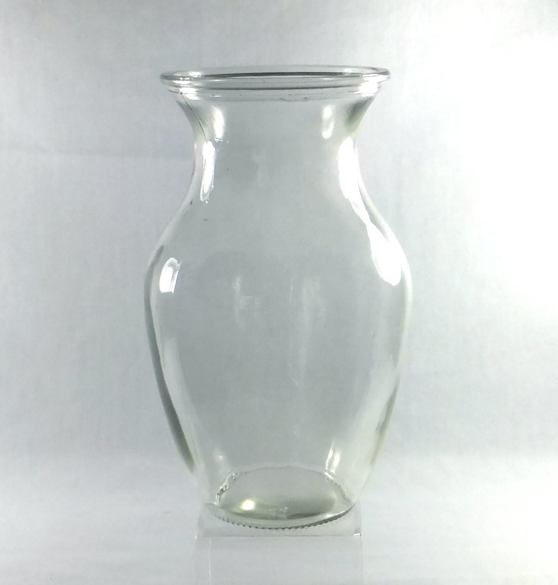 8-Inch Curved Ginger Hourglass Flower Vase - Clear Glass Curved 8x4 - Great for Bouquets Wedding Flowers