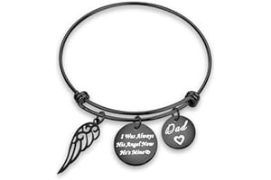WUSUANED Memorial Jewelry I Used to Be His/Her Angel Bracelet in Memory of Loved One Dad Mom Sympathy Gift
