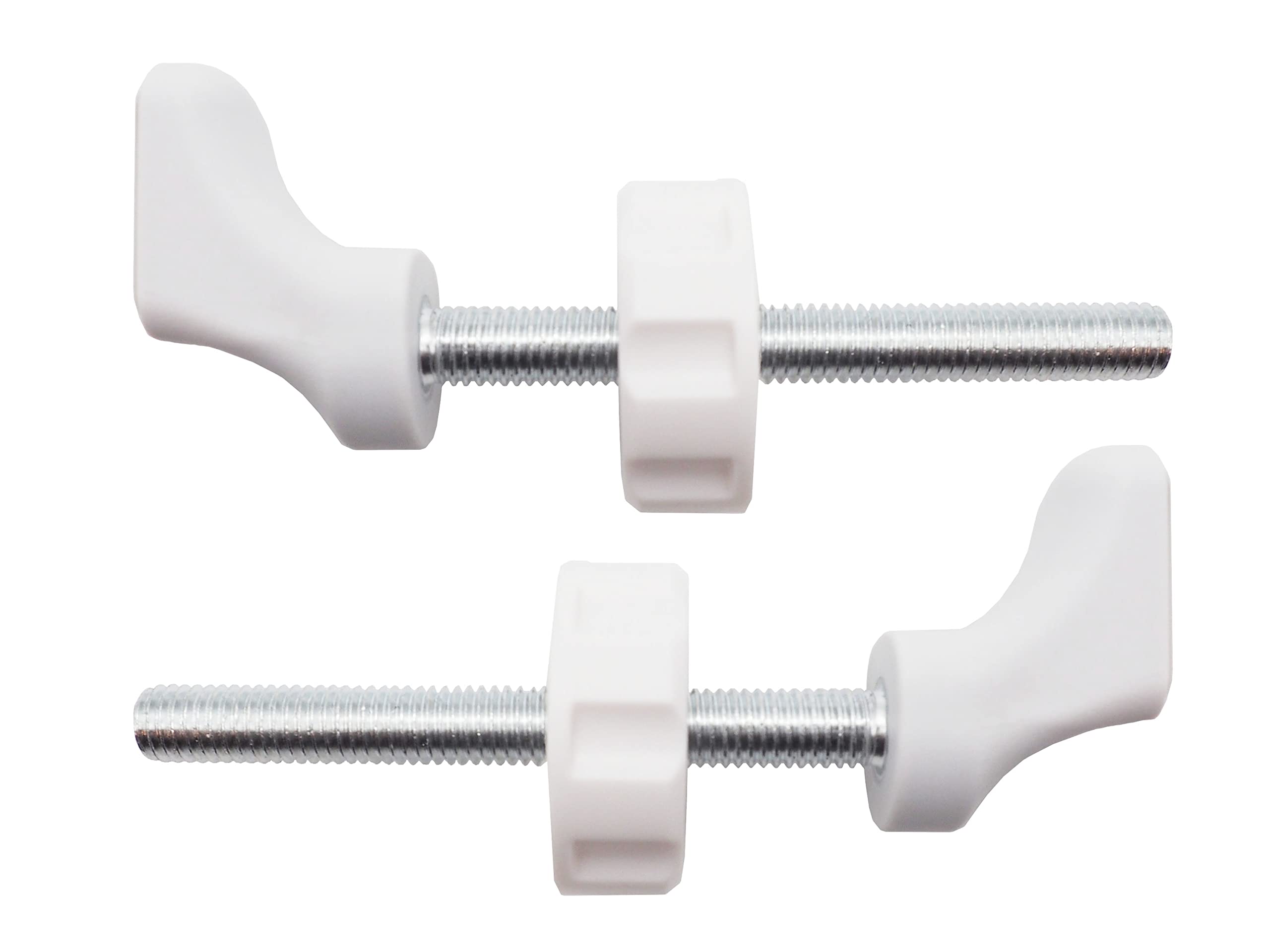 Baby Gate Guru Quarter Round Spindle Rod Adapter 2 Pack for Pressure Mounted Baby and Pet Safety Gates (10mm, White)