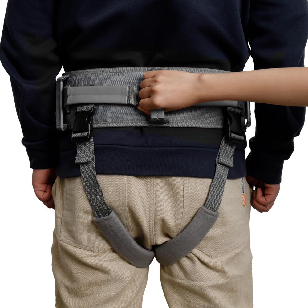 Photo 1 of Gait Belt with Handles Used as Gate Belts for Physical Therapy, Gate Belts Medical for Elderly, or Safety Belt for Elderly Walking to Walking or Transfer in Physical Therapy or Daily Life, Grey, M