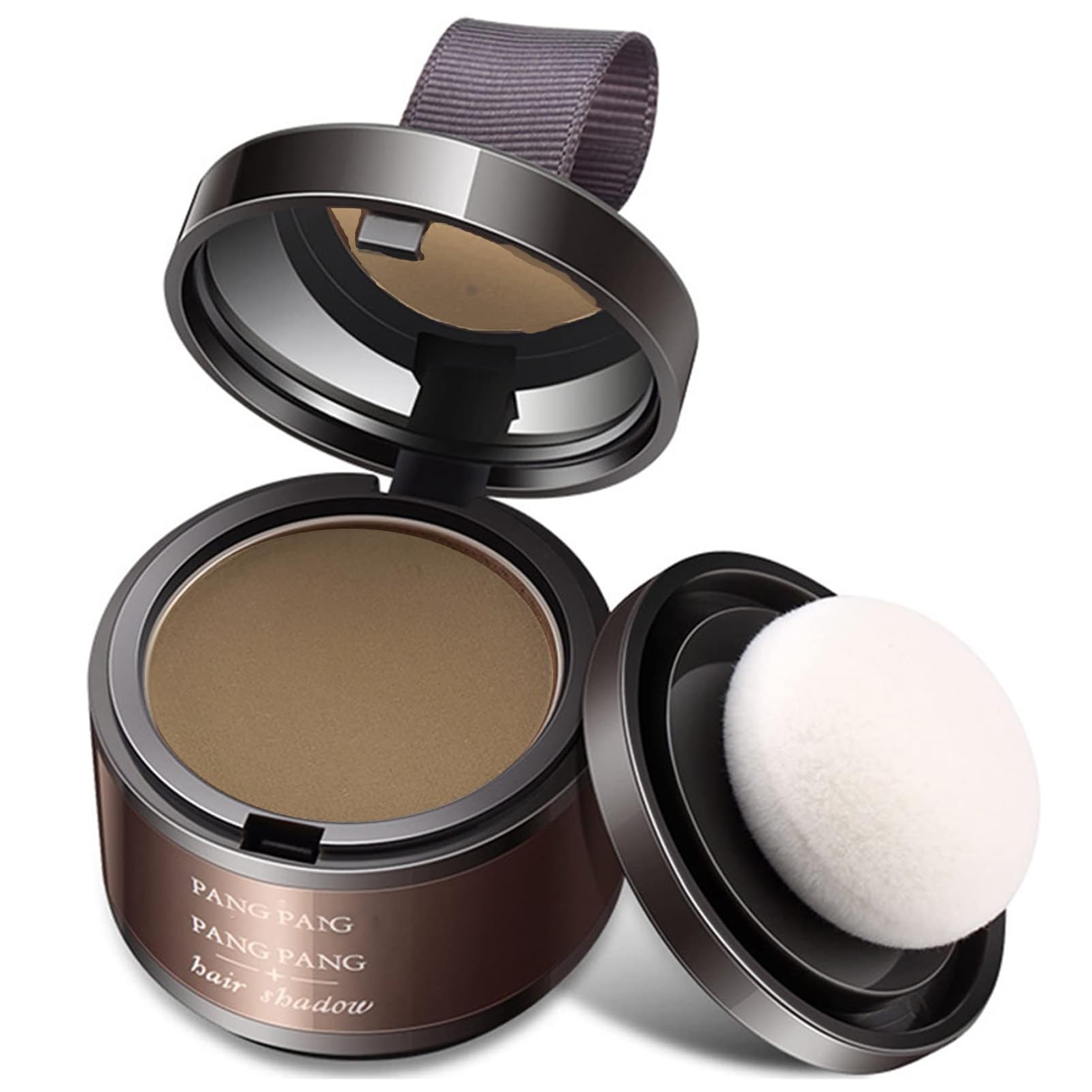 Hairline Powder Hair Shadow Powder, Dark Gray Hair Root Dye Shadow Cover, Instantly Windproof Sweatproof Hair Touch-Up for Thin Hair Grey Hairline Quick Cover Unisex