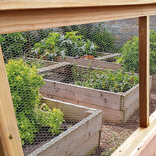 Amagabeli Verzinkter Maschendrahtzaun 1m x 25m | 100cm Höhe | 0,7mm Drahtstärke | 13mm Sechseck-Maschen | Für Hühnerzaun, Kaninchengehege & Gartenschutz⠖ Bild 8