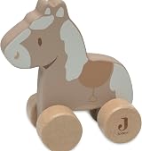 Jollein Wooden Toy Horse on Wheels FSC Certified Baby 6+ Months Developmental view 2