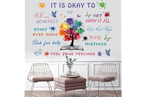 CASADECOR Colorful Inspirational Quote Wall Decal, Motivational Vinyl Sticker for Kids Room, Positive Saying for Nursery, Classroom Decor, One Set