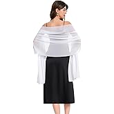 Baoqiya Women's Shawls and Wraps for Evening Dress Chiffon Shawl Soft Elegant Silky Pashmina Wedding Bridal Scarf