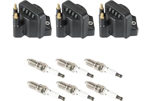 DEEGOOLY 3PCS DR39 Ignition Coils Pack & 6PCS Iridium Spark Plugs Compatible with Buick for Cadillac for Chevrolet for Oldsmobile Pontiac Allure LeSabre Camaro Impala 88 98 3.8L V6
