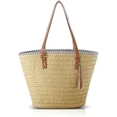 Pahajim Large Woven Bags for Women Straw Beach Tote Purse Hobo Tassels Handbags Summer Handwoven Shoulder Bag