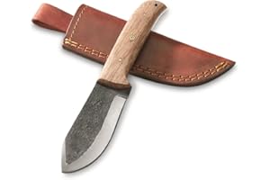 Szco Supplies Inc 9" Hand Forged Carbon Steel Mosaic Pin Wood Handle Hunting Knife, Brown (Model: HS-4424)