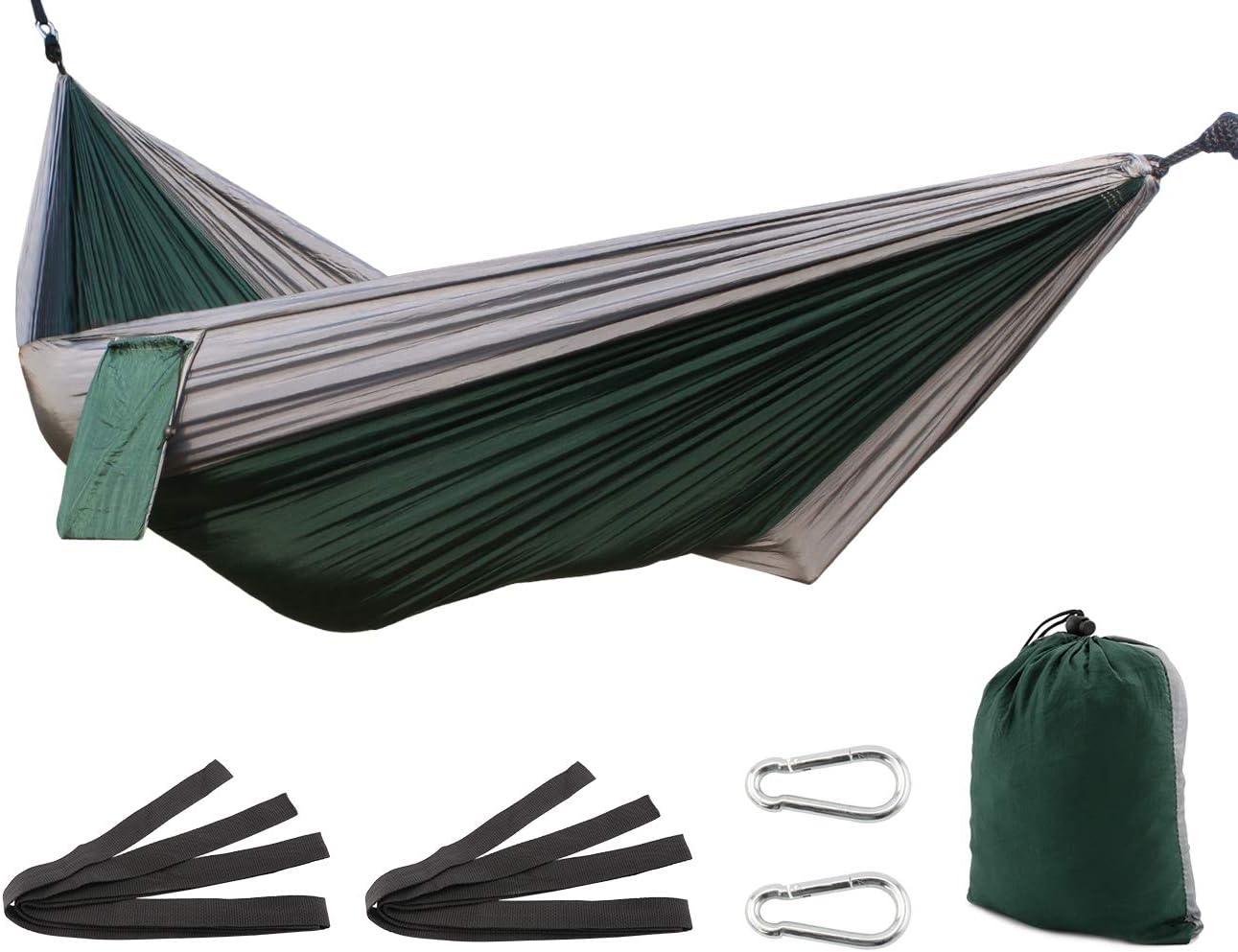 SueH Design Double Hammock, Lightweight Parachute Nylon Hammock for Hiking, Travel, Backpacking, Beach, Yard, Camping