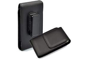 Kingsource Vertical Leather Case Holster with Rotating Belt Clip for Samsung Galaxy S7 Edge (S7 Edge)