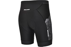 OUOKK Padded Cycling Shorts Men's Cycling Underwear with 3D Padding Ergonomic Biking Bicycle Shorts Shock Absorbing Sweat Absorbing
