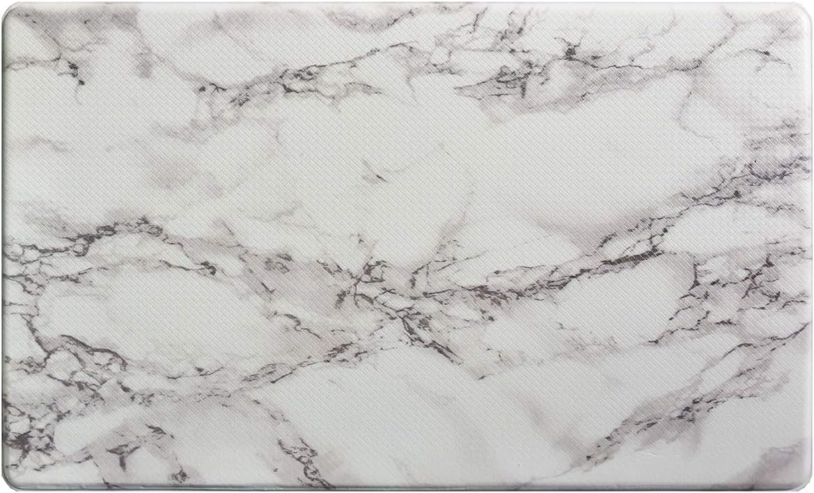 Photo 1 of Art3d Premiun Reversible Anti-Fatigue Kitchen Mat, Anti-Slip Floor Comfort Mat for Kitchen, Bathroom, Laundry Room or Office (18x30, Marble Design)