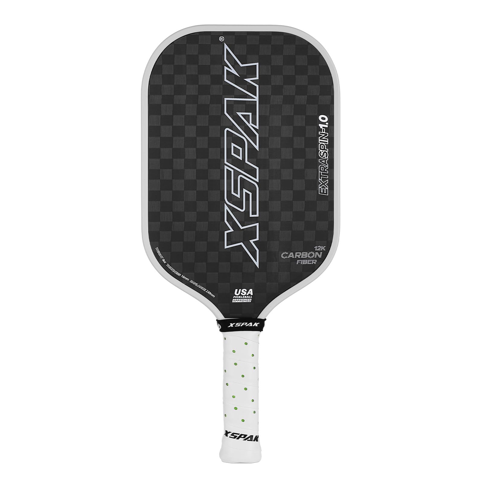 XS XSPAK 12K Carbon Fiber Pickleball Paddle - Tournament Edition - World Champion Surface Technology Options Pickleball Racket - USAPA Polypropylene Honeycomb Paddle with Cushion Comfort Grip