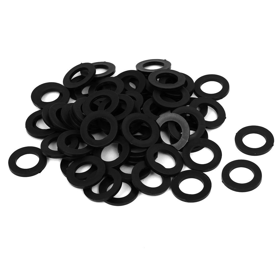 Sourcingmap Nylon Flat Washers M12 20mm OD 12mm ID 2mm Thickness for Faucet Pipe Water Hose, Pack of 100