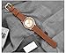 SWEES Leather Band Compatible for Galaxy Watch 42mm, 20mm Genuine Leather Bands strap with Quick Release for Samsung Galaxy Smartwatch 42mm Women Girls & Gear S2 Classic & Gear Sport, Classic Brown