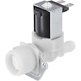 MECCANIXITY Water Inlet Valve Ice Maker for General Refrigerators 80mm | Water Inlet Solenoid Valve, Creamy White
