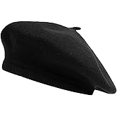 CLAPE French Wool Beret Hat for Women Men Fall Winter Hats Solid Color Beret Cap Warm Artist Painter Hat