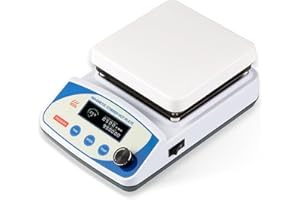 BAOSHISHAN 6.6 Inch Magnetic Stirrer Hot Plate with Timer, 6L Stirring Capacity 300C/572F Hotplate with 3 Stirring Bar, Stir 