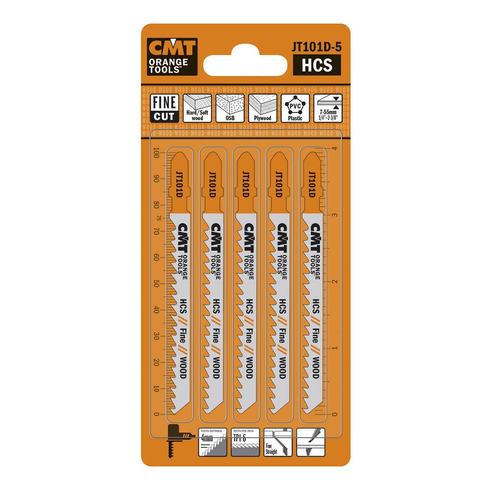 CMT JT344D-5 Jig Saw Blades for Wood – 5-Pack