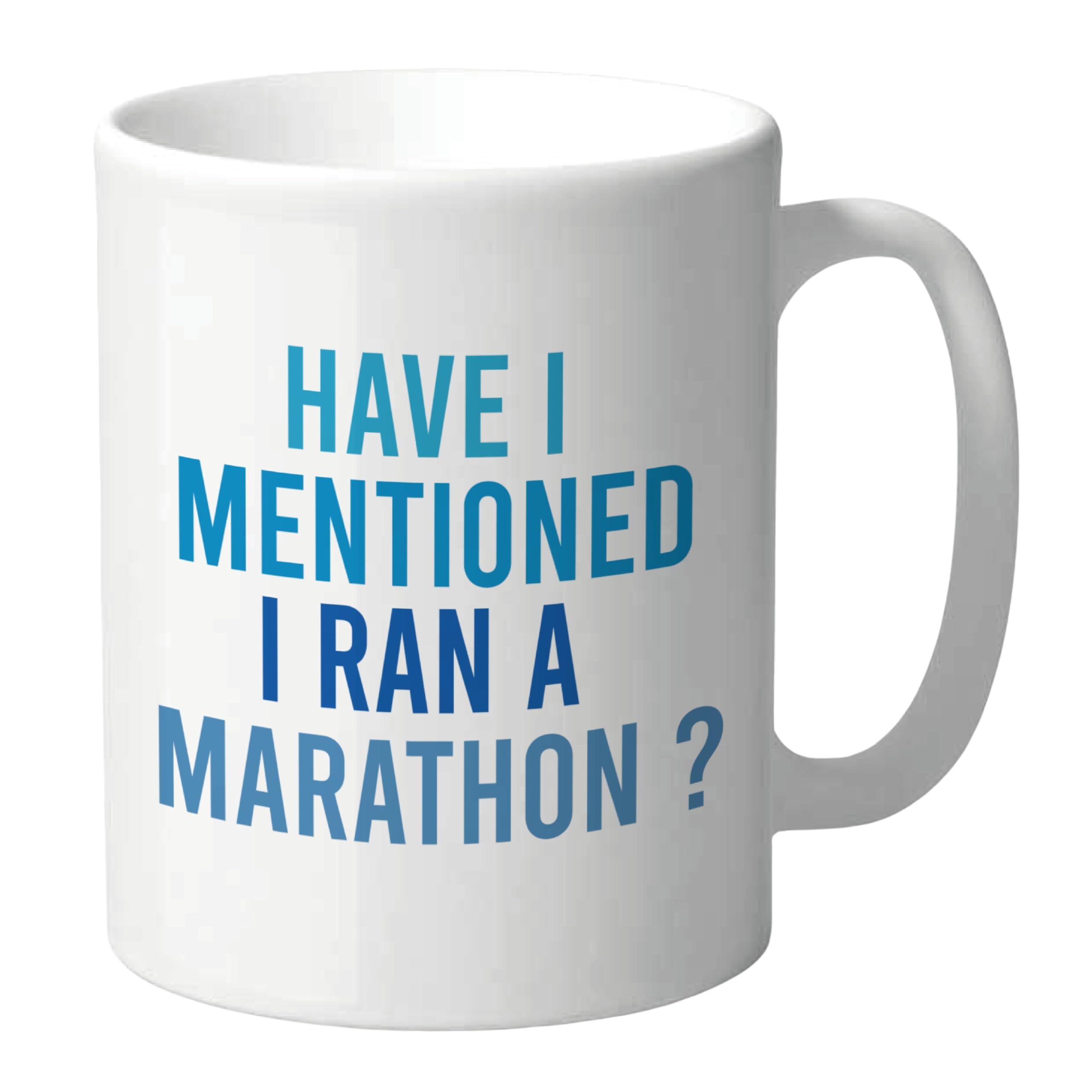 Funny Have I Mentioned I Ran A Marathon Mug, for Her Him Banter Secret Santa Joke Cup Novelty Runner Athlete Running, Blue CMUG252