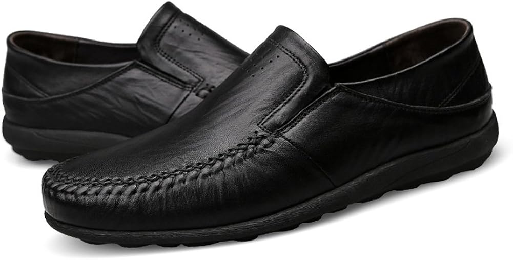 HooyFeelMen�s Moccasin Slippers Cowhide