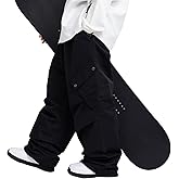 SNOWVERB Women Men Casual Ski Baggy Cargo Loose Fit Waterproof Snow Pants Fashion Streetwear Warm Snow Pants