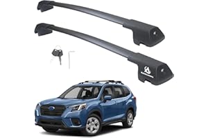 Autekcomma 260lb Heavy Duty Lockable Roof Rack Cross Bars Replacement for Forester 2014-2024/ Crosstrek 2013-2017/Impreza 2012-2021 Black Matte with Anti-Theft Locks(ONLY FIT Factory Raised Side Rails