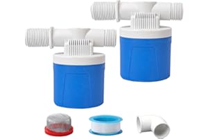 BREADEEP 1/2" Side Inlet Water Float Valve, 2 Pack Automatic Water Level Control Valve For Water Tank Water Trough Pool Livestock Troughs Distille Solar Energy Auto Pot Aquarium