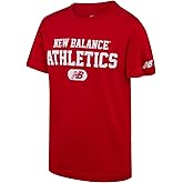 New Balance Boys Tshirt - Athletic Performance Crew Neck Short Sleeve Shirts for Boys - Boys Tee Workout Shirt
