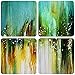 ARTLAND Hand Painted Framed Wall Art 'Blue Skies' 5-Piece Gallery-Wrapped Abstract Oil Painting on Canvas for Living Room 28x50-inch