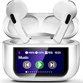 Touch-Screen Bluetooth 5.4 Wireless Earbuds HiFi Stereo Sound Ergonomic Design IPX7 Waterproof 4-40 Hour Long Playtime Multi-Function Headphones Compatible with Android/iOS