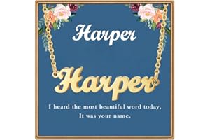 Ldurian Custom Name Necklace Personalized | Name Pendant Necklace Christmas Gifts | 14K Gold Dainty Name Plate Charm Necklaces Birthday Girl Jewelry Gift for Teen Girls