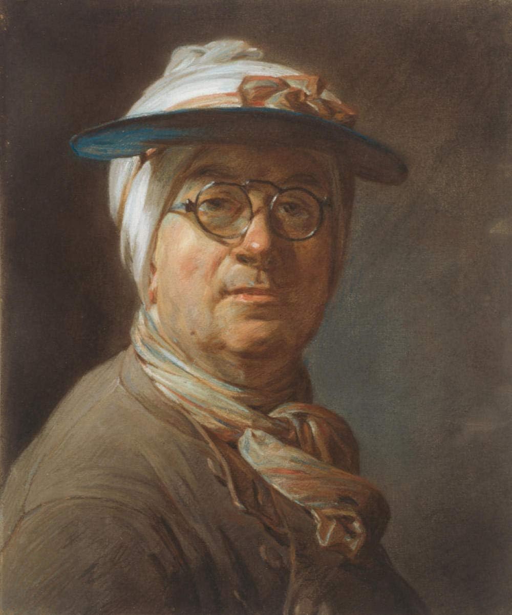 DIY Painting by Numbers for Adults, Paint by Number Kit On Canvas for Beginners, New Painters, Gift Package from Season-Self-Portrait of Chardin 40X50Cm/15.80X 19.70 Inch